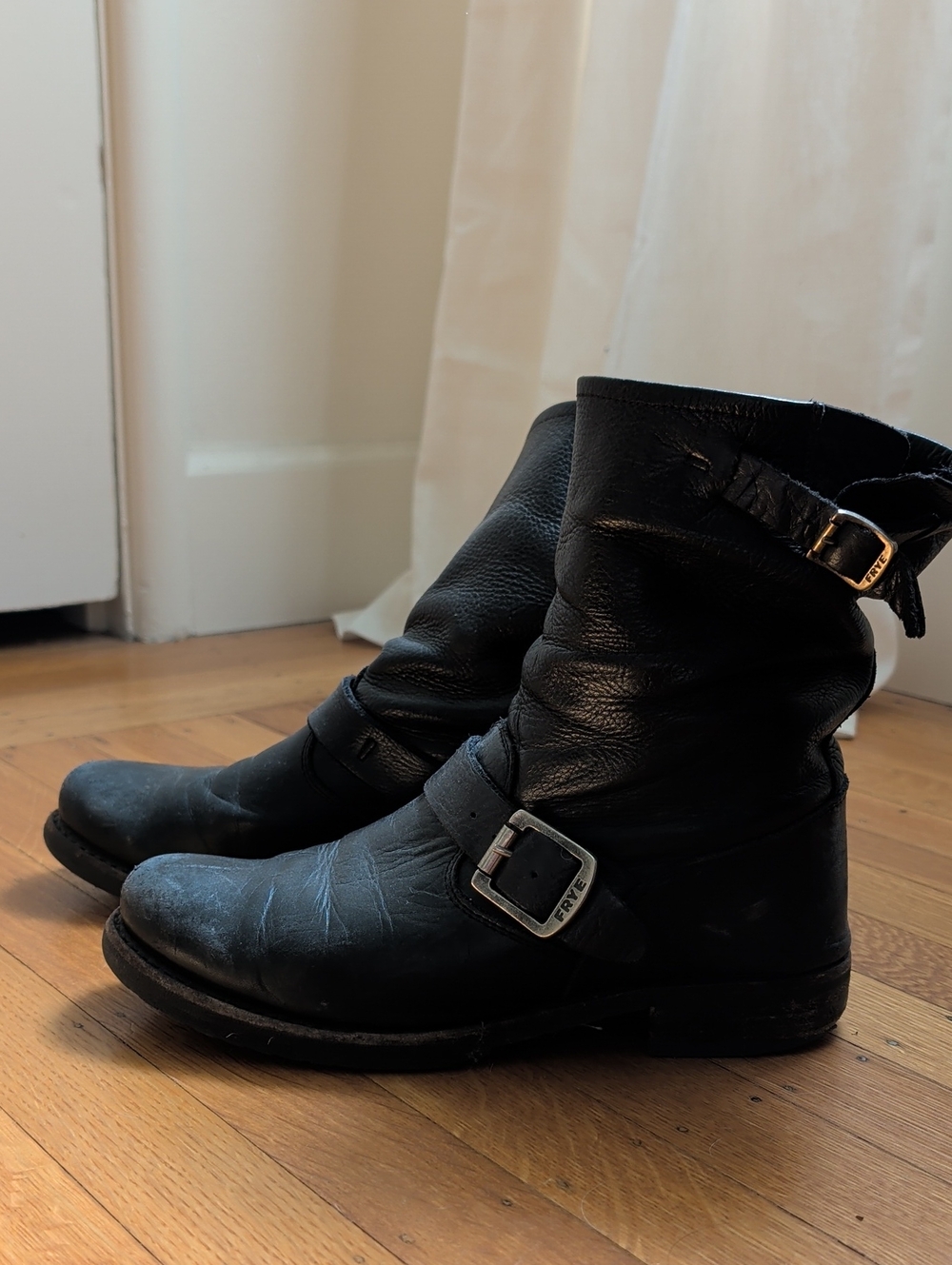 Frye Veronica Black Moto Boot